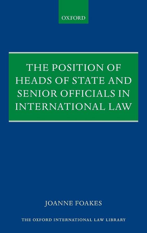Produktbild: Position of Heads of State and Senior Officials in International Law