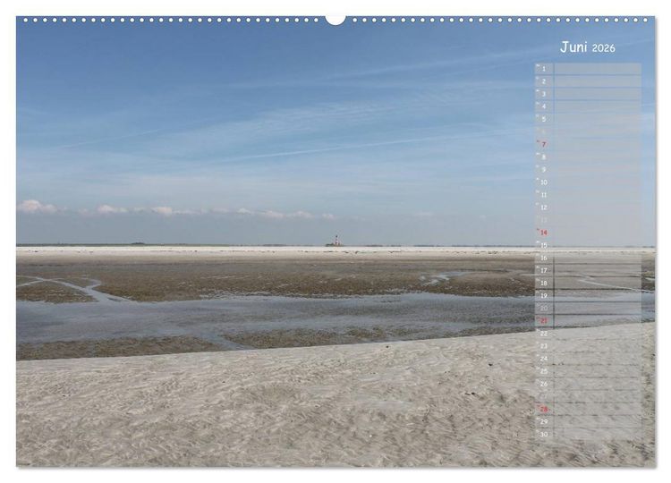 Produktbild: Strandspaziergang / Geburtstagskalender (Wandkalender 2026 DIN A2 quer), CALVENDO Monatskalender