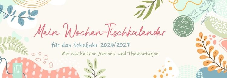 Produktbild: Mein Wochen-Tischkalender f&uuml;r das Schuljahr 2026/2027
