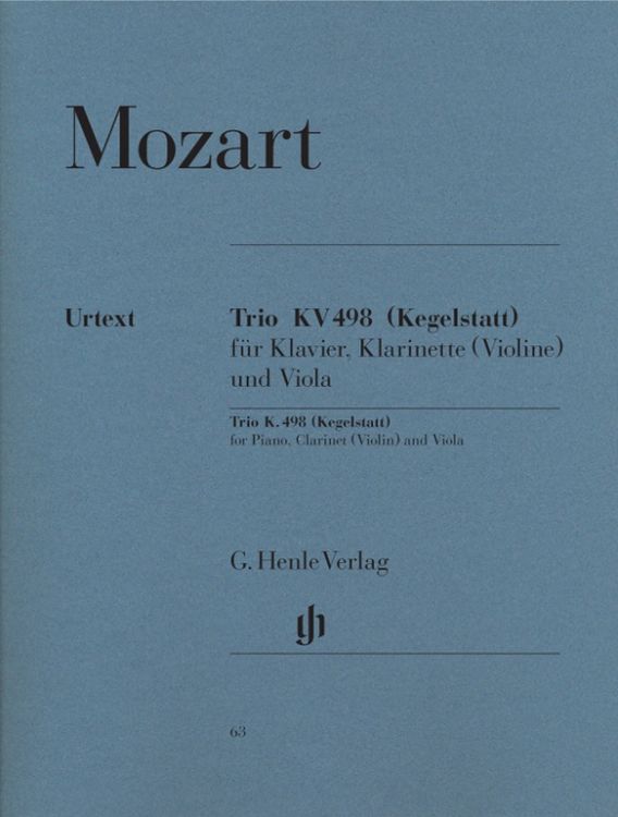 Produktbild: Wolfgang Amadeus Mozart - Trio Es-Dur KV 498 (Kegelstatt)
