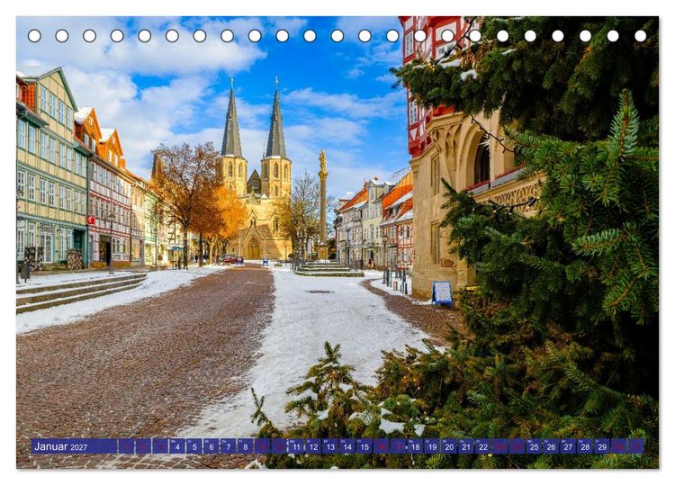 Produktbild: Duderstadt im Winter (Tischkalender 2027 DIN A5 quer), CALVENDO Monatskalender
