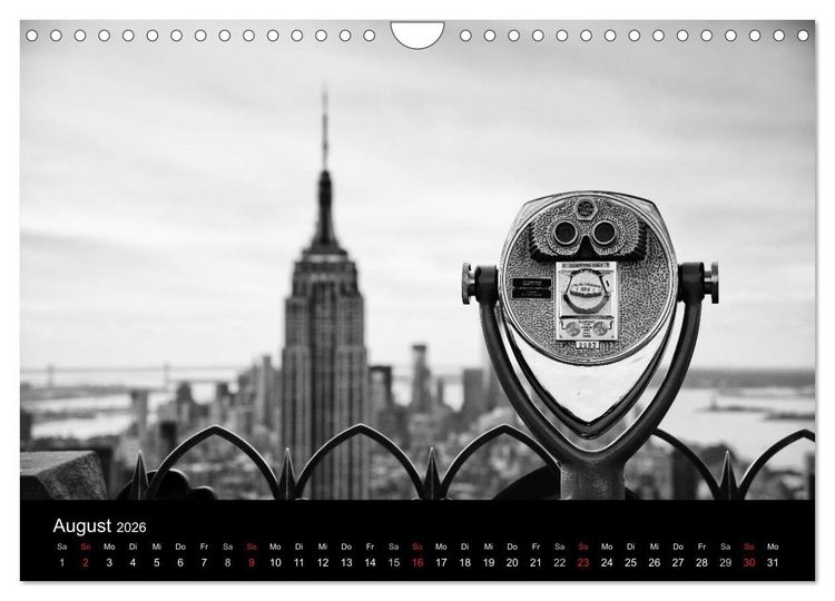 Produktbild: New York 2026 (Wandkalender 2026 DIN A4 quer), CALVENDO Monatskalender