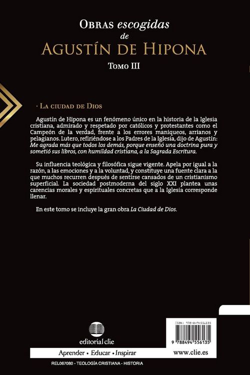 Produktbild: El Obras Escogidas de August&iquest;&iquest;n de Hipona, Tomo 3