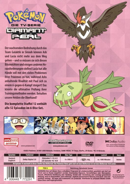 Produktbild: Pok&eacute;mon - Die TV-Serie: Diamant und Perl - Staffel 12 [6 DVDs]