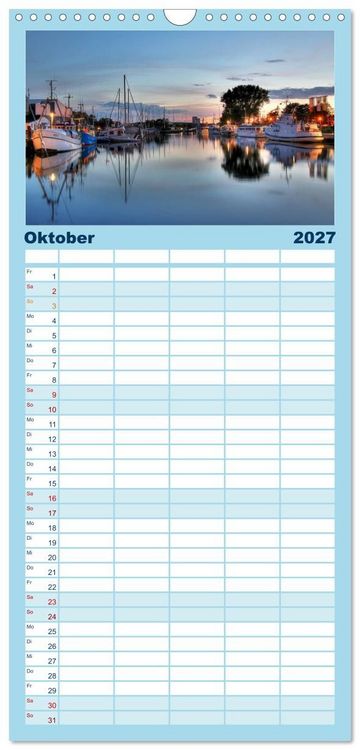 Produktbild: Familienplaner 2027 - Timmendorfer Strand mit 5 Spalten (Wandkalender, 21 x 45 cm) CALVENDO