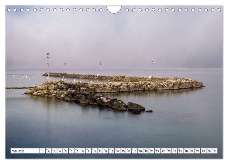 Produktbild: Entre France et Suisse, le lac L&eacute;man (Calendrier mural 2026 DIN A4 vertical), CALVENDO calendrier mensuel