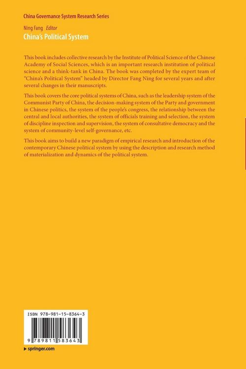 Produktbild: China&rsquo;s Political System