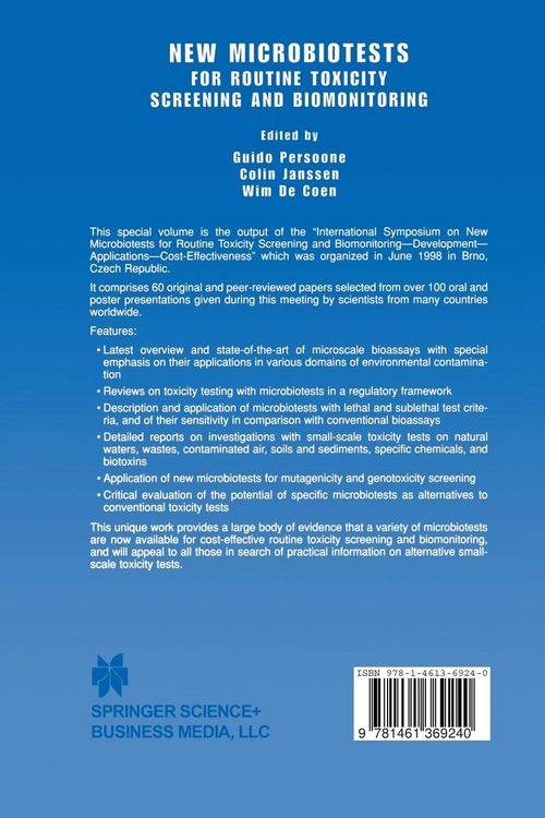 Produktbild: New Microbiotests for Routine Toxicity Screening and Biomonitoring