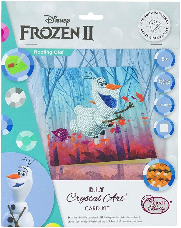 Produktbild: Craft Buddy CCK-DNY801 - Crystal Art, Floating Olaf, 18x18cm, Multi