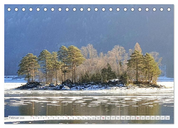 Produktbild: Mein Eibsee - Die Perle unterhalb der Zugspitze im Jahresverlauf (Tischkalender 2026 DIN A5 quer), CALVENDO Monatskalender