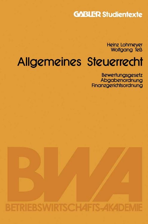 Produktbild: Allgemeines Steuerrecht