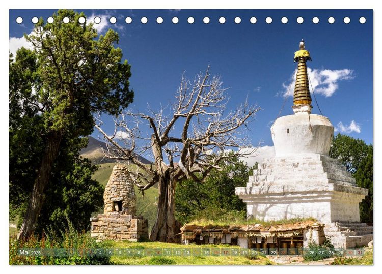 Produktbild: Stupas &ndash; Buddhistische Sakralbauten 2026 (Tischkalender 2026 DIN A5 quer), CALVENDO Monatskalender