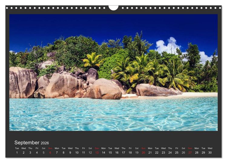 Produktbild: Seychelles Dream beaches in paradise (Wall Calendar 2026 DIN A3 landscape), CALVENDO 12 Month Wall Calendar