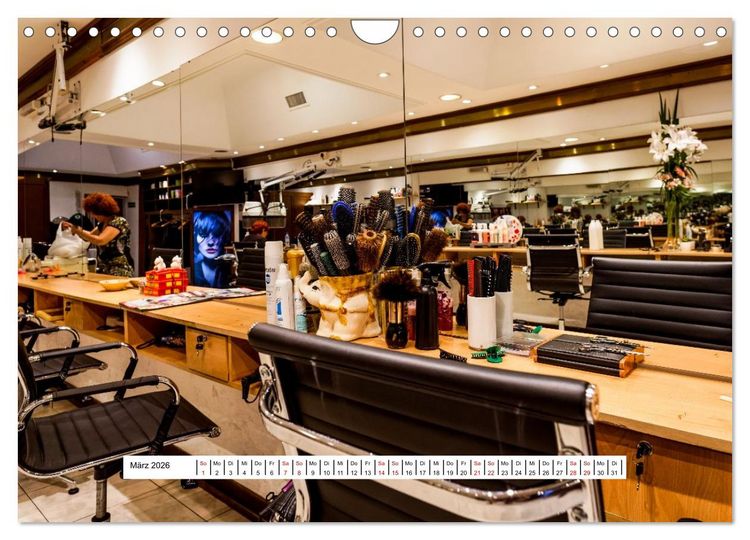 Produktbild: Friseursalons rund um den Globus (Wandkalender 2026 DIN A4 quer), CALVENDO Monatskalender
