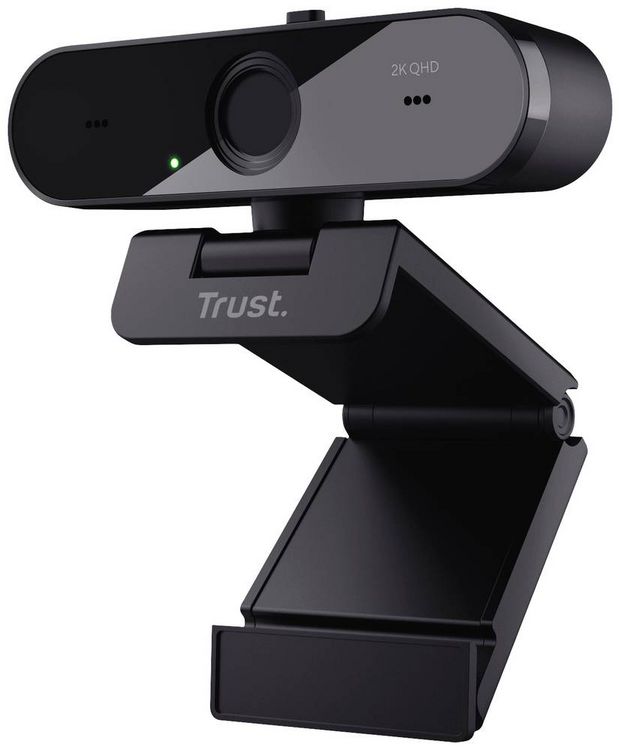 Produktbild: Trust TW-250 QHD Webcam 2560 x 1440 Pixel Standfu&szlig;, Klemm-Halterung