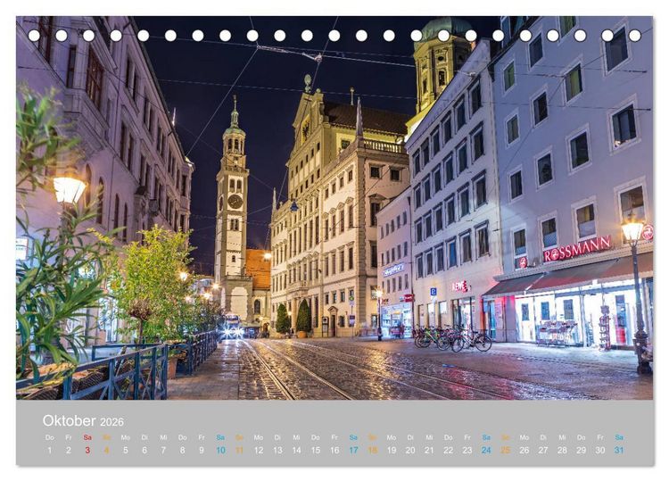 Produktbild: Augsburg - Stadt der Renaissance (Tischkalender 2026 DIN A5 quer), CALVENDO Monatskalender