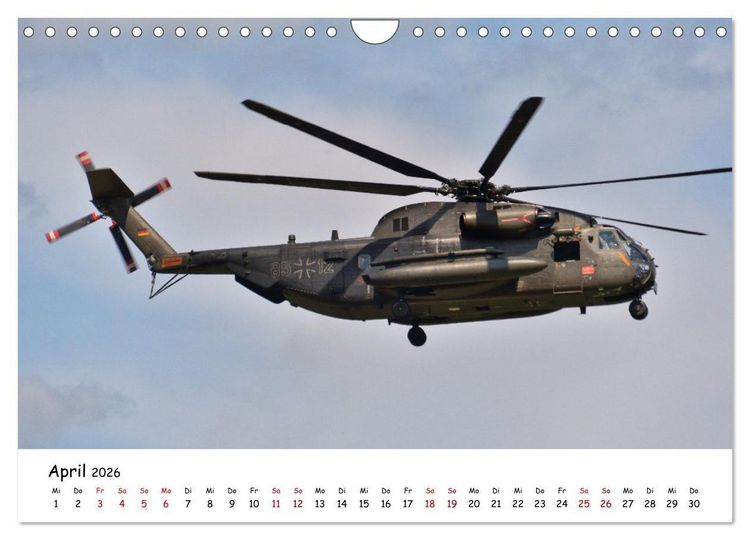 Produktbild: Die beeindruckende Welt der Hubschrauber (Wandkalender 2026 DIN A4 quer), CALVENDO Monatskalender