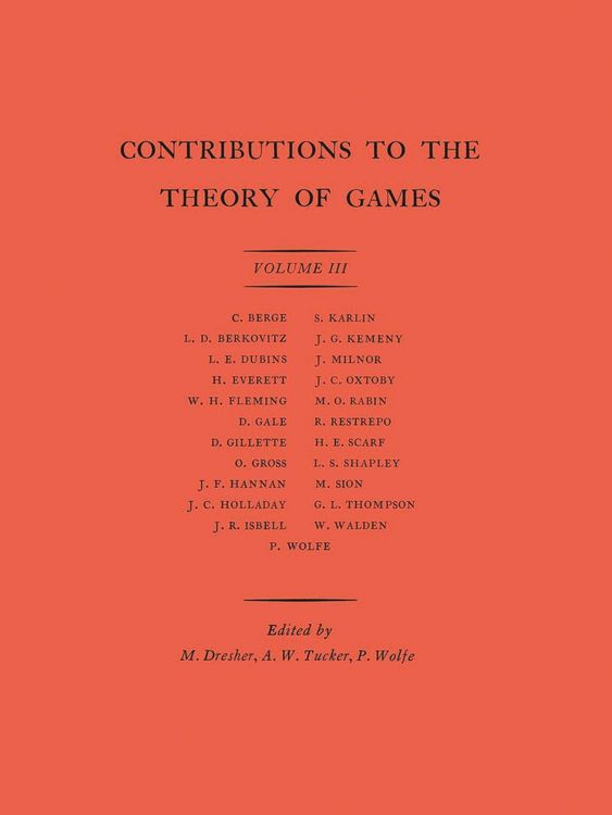 Produktbild: Contributions to the Theory of Games, Volume III