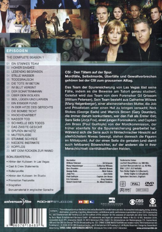 Produktbild: CSI - Season 1 [6 DVDs]