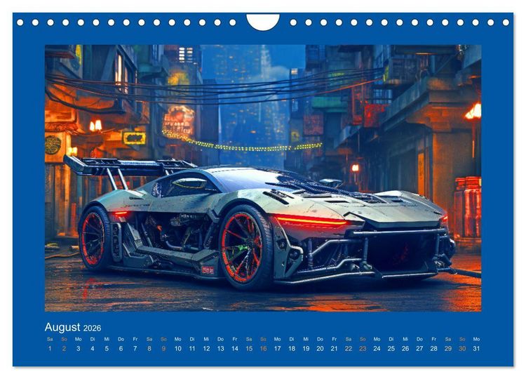 Produktbild: Zukunftsvisionen auf R&auml;dern - Dystopische Fahrzeuge (Wandkalender 2026 DIN A4 quer), CALVENDO Monatskalender