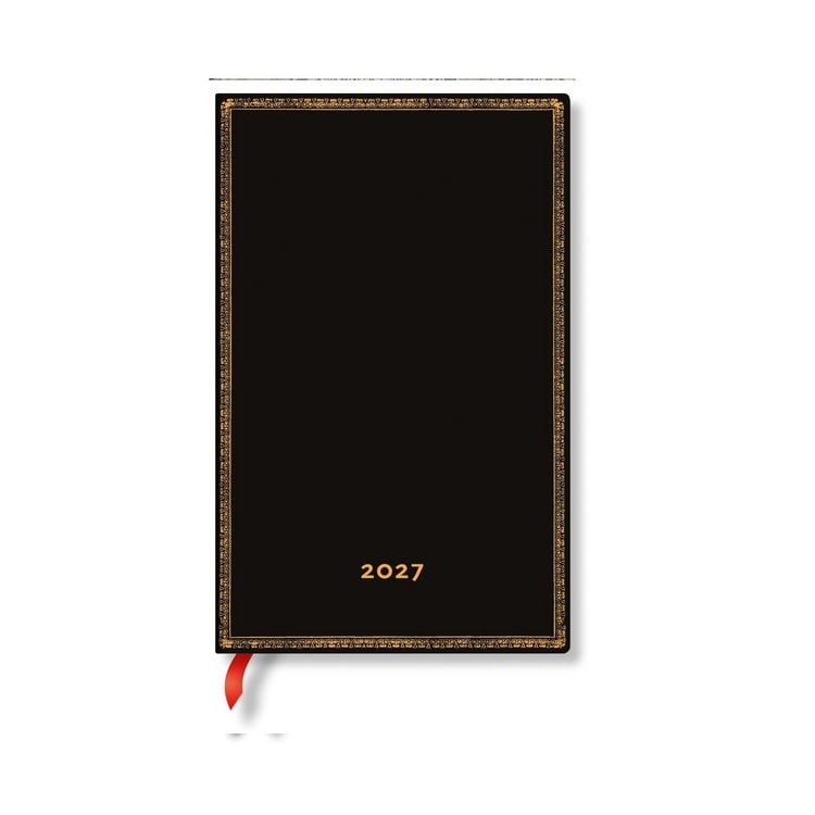 Produktbild: 2027 Black Edition Maxi Horizontal Hardcover 12-Month Weekly Planner, 160pg, 100gsm by Paperblanks (Black Edition)