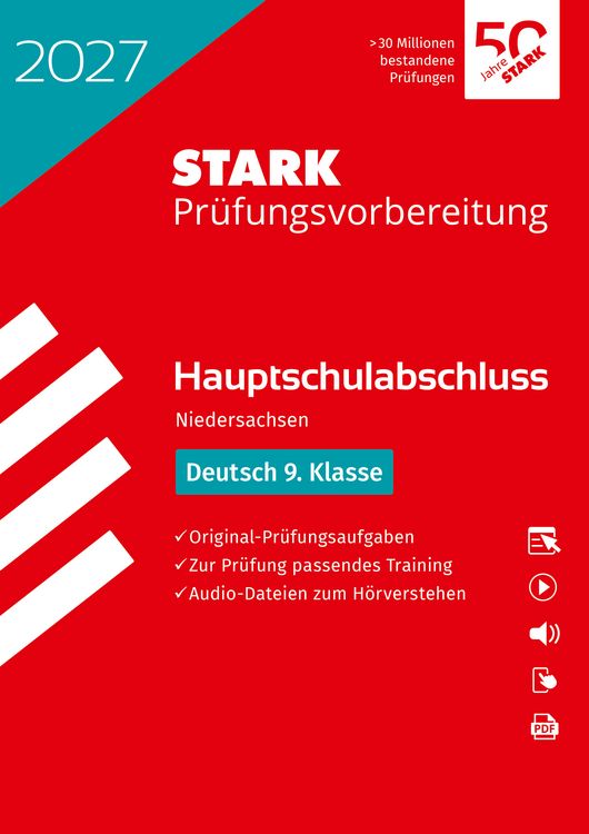 Produktbild: STARK Deutsch 9. Klasse - Hauptschulabschluss 2027 Niedersachsen - Pr&uuml;fungsvorbereitung