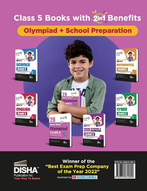 Produktbild: 28 Mock Test Series for Olympiads Class 5 Science, Mathematics, English, Logical Reasoning, GK & Cyber 2nd Edition