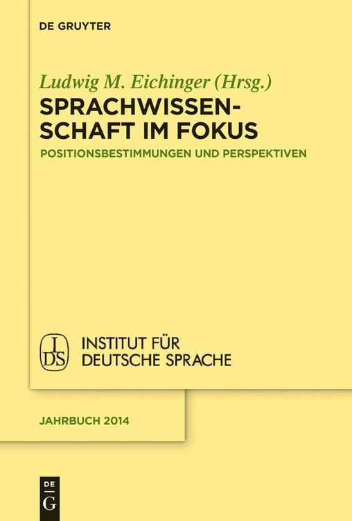 Produktbild: Sprachwissenschaft im Fokus
