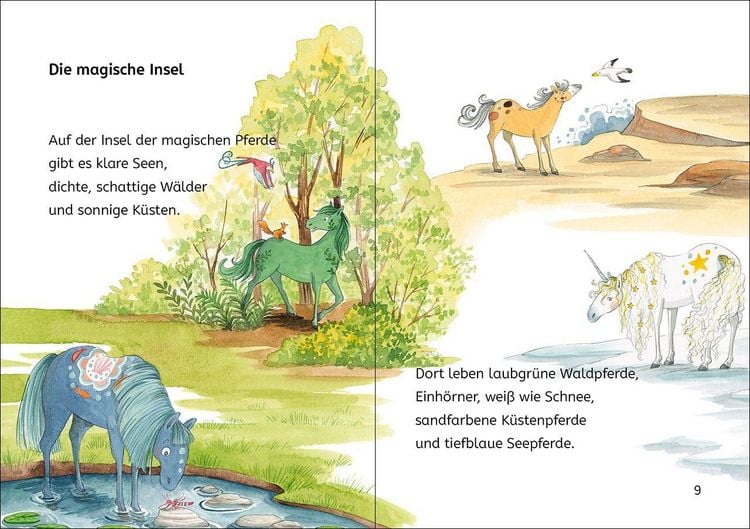 Produktbild: Lesel&ouml;wen 1. Klasse - Die Insel der magischen Pferde