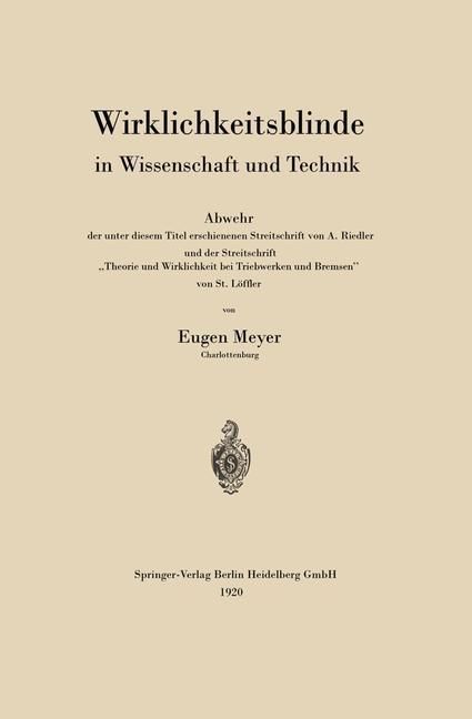 Produktbild: Wirklichkeitsblinde in Wissenschaft und Technik