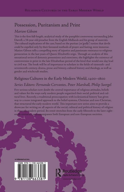 Produktbild: Possession, Puritanism and Print