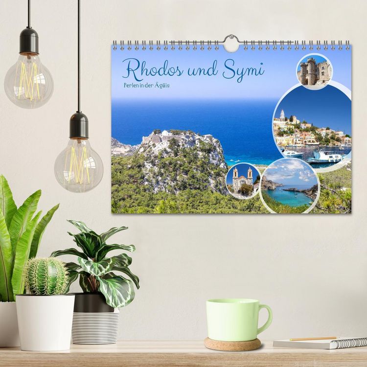 Produktbild: Rhodos und Symi, Perlen in der &Auml;gis (Wandkalender 2026 DIN A4 quer), CALVENDO Monatskalender