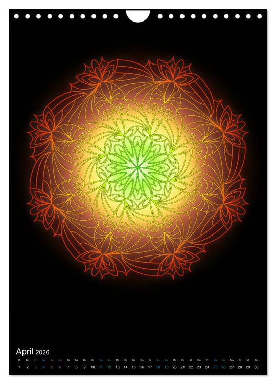 Produktbild: Mandala-Kalender 2026 (Wandkalender 2026 DIN A4 hoch), CALVENDO Monatskalender