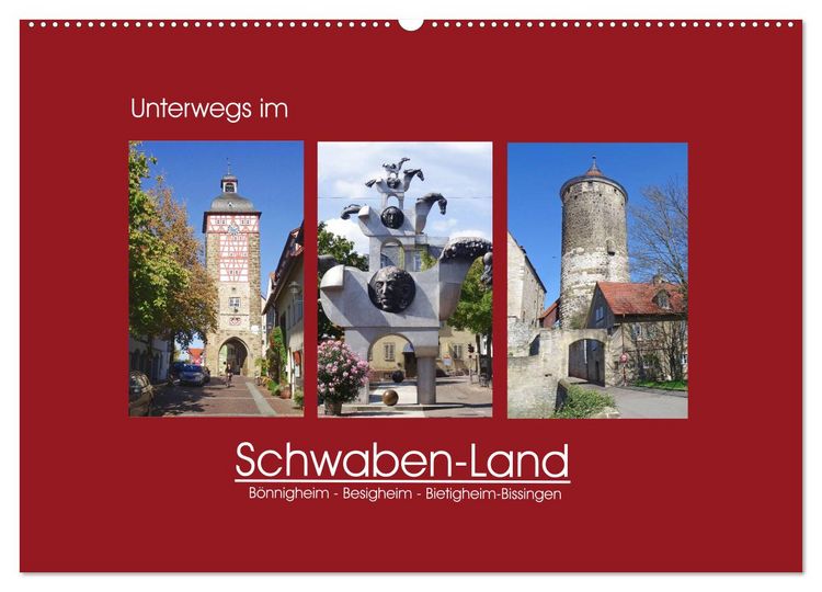 Produktbild: Unterwegs im Schwaben-Land (Wandkalender 2026 DIN A2 quer), CALVENDO Monatskalender