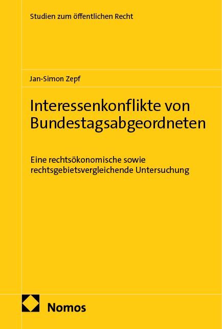 Produktbild: Interessenkonflikte von Bundestagsabgeordneten