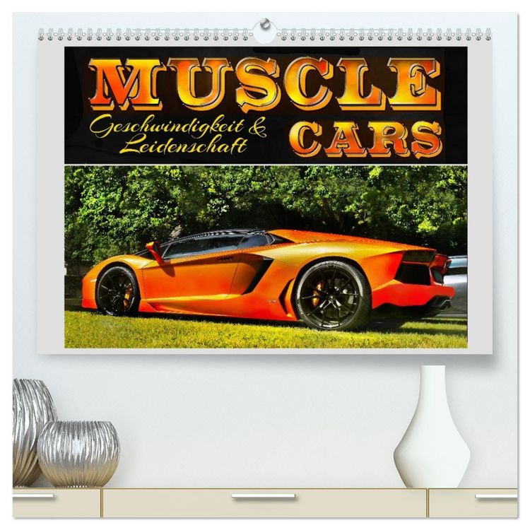 Produktbild: Muscle Cars, Geschwindigkeit und Leidenschaft (hochwertiger Premium Wandkalender 2026 DIN A2 quer), Kunstdruck in Hochglanz
