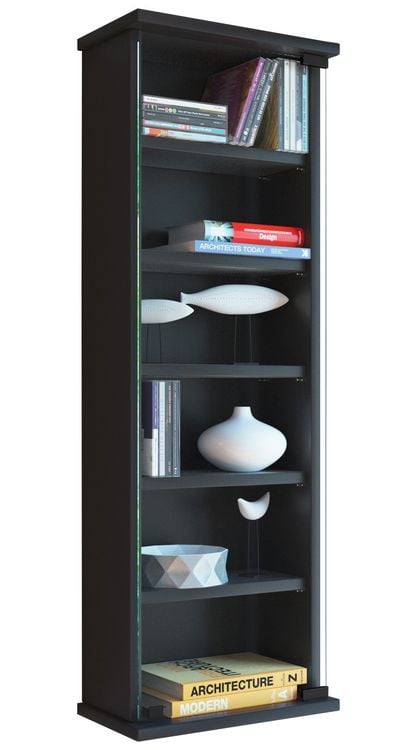 Produktbild: Holz CD DVD Wandregal Schrank Loposa Glast&uuml;r