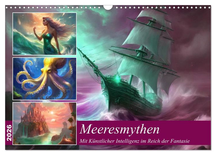 Produktbild: Meeresmythen (Wandkalender 2026 DIN A3 quer), CALVENDO Monatskalender