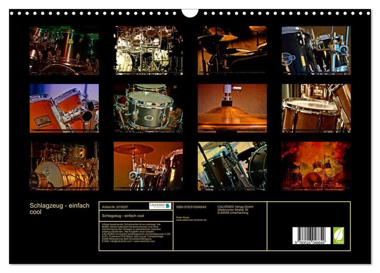 Produktbild: Schlagzeug - einfach cool (Wandkalender 2026 DIN A3 quer), CALVENDO Monatskalender