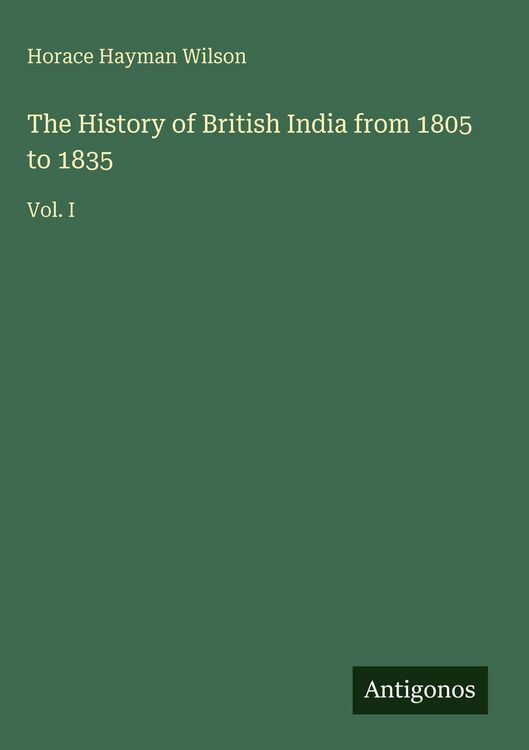 Produktbild: The History of British India from 1805 to 1835