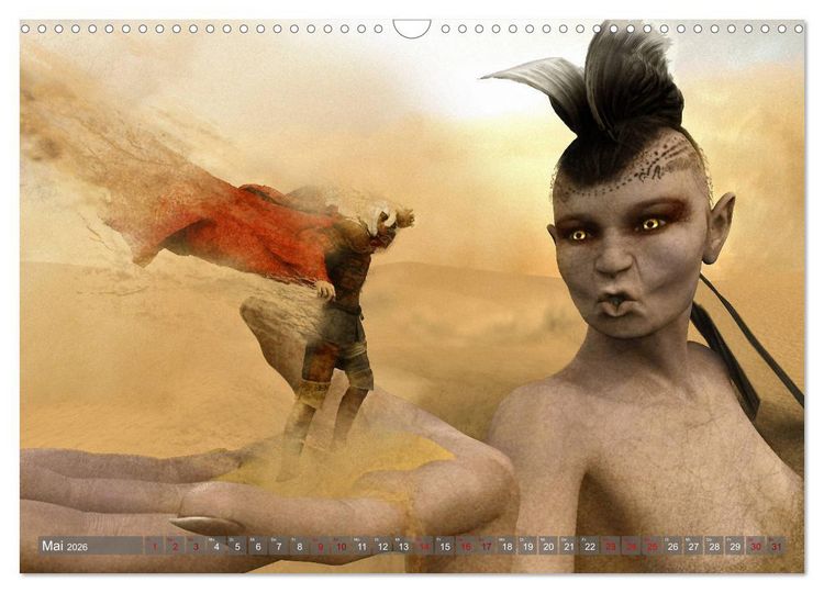 Produktbild: Helden, Drachen und Magie (Wandkalender 2026 DIN A3 quer), CALVENDO Monatskalender