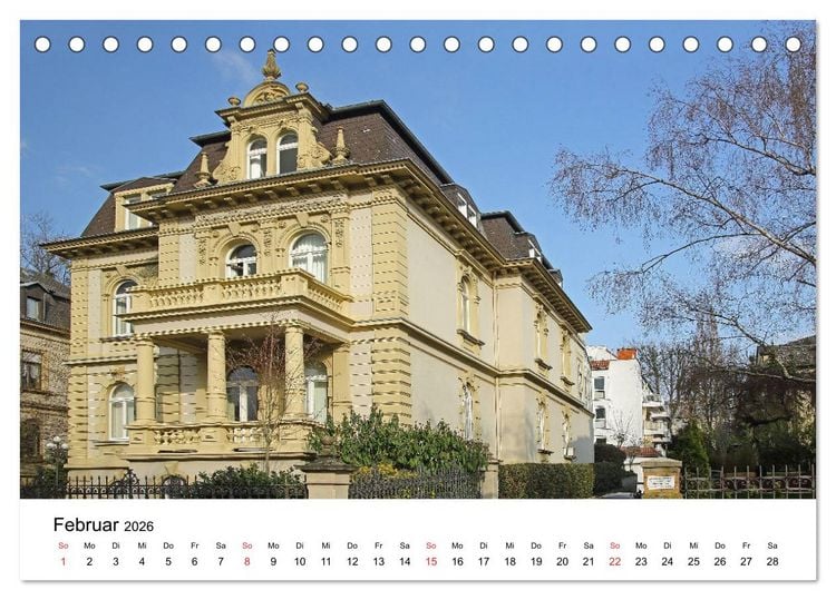 Produktbild: Wiesbaden - Stadt der Villen (Tischkalender 2026 DIN A5 quer), CALVENDO Monatskalender