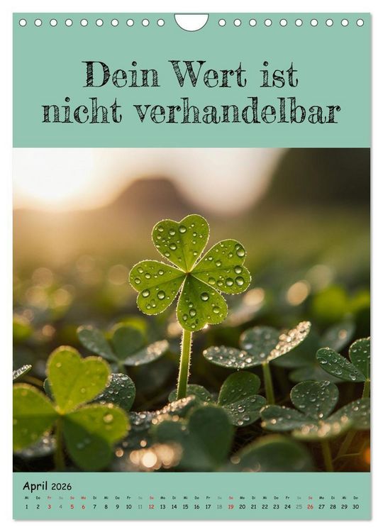 Produktbild: Positiv denken - Kalender f&uuml;r mehr Selbstvertrauen (Wandkalender 2026 DIN A4 hoch), CALVENDO Monatskalender
