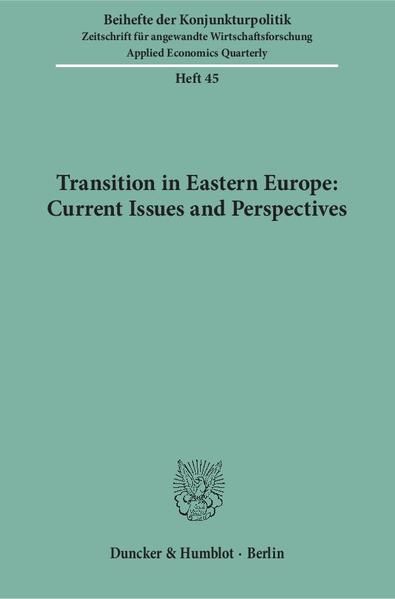 Produktbild: Transition in Eastern Europe: Current Issues and Perspectives.