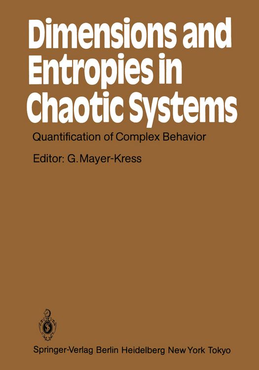 Produktbild: Dimensions and Entropies in Chaotic Systems