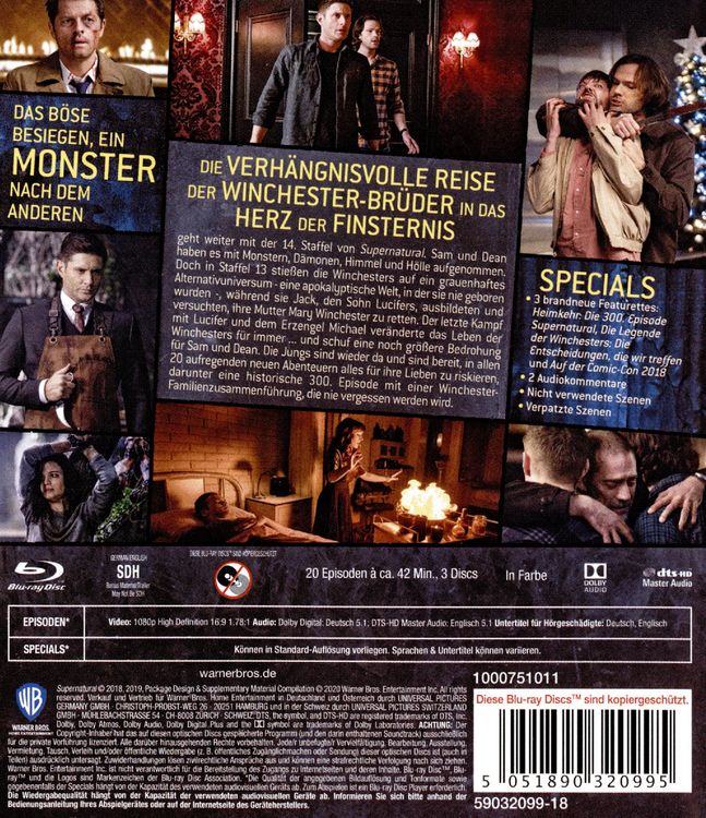 Produktbild: Supernatural: Staffel 14 [3 BRs]