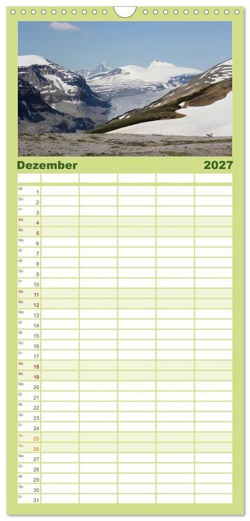 Produktbild: Familienplaner 2027 - Kanada mit 5 Spalten (Wandkalender, 21 x 45 cm) CALVENDO