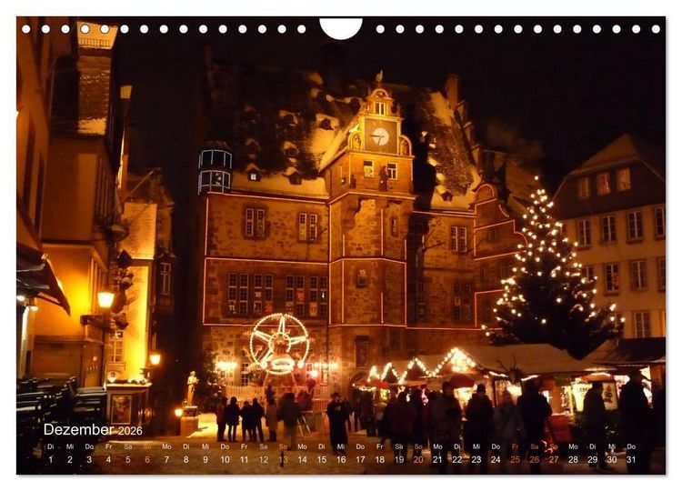 Produktbild: Marburg 2026 (Wandkalender 2026 DIN A4 quer), CALVENDO Monatskalender