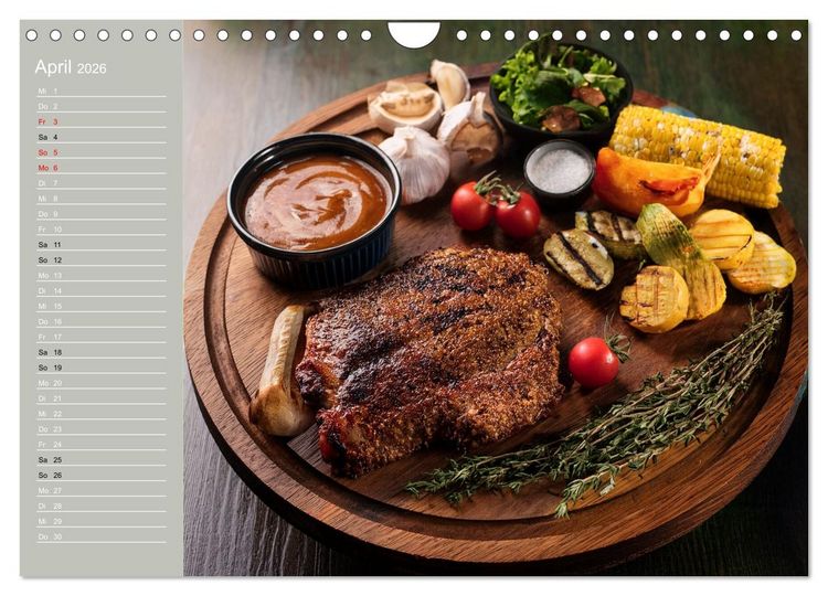 Produktbild: Der Grillkalender f&uuml;r echte M&auml;nner (Wandkalender 2026 DIN A4 quer), CALVENDO Monatskalender