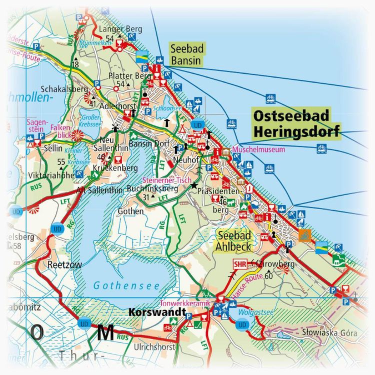 Produktbild: Usedom und Haffk&uuml;ste 1:100 000